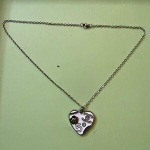 New upcycled Chanel Silver Heart Pendant Necklace